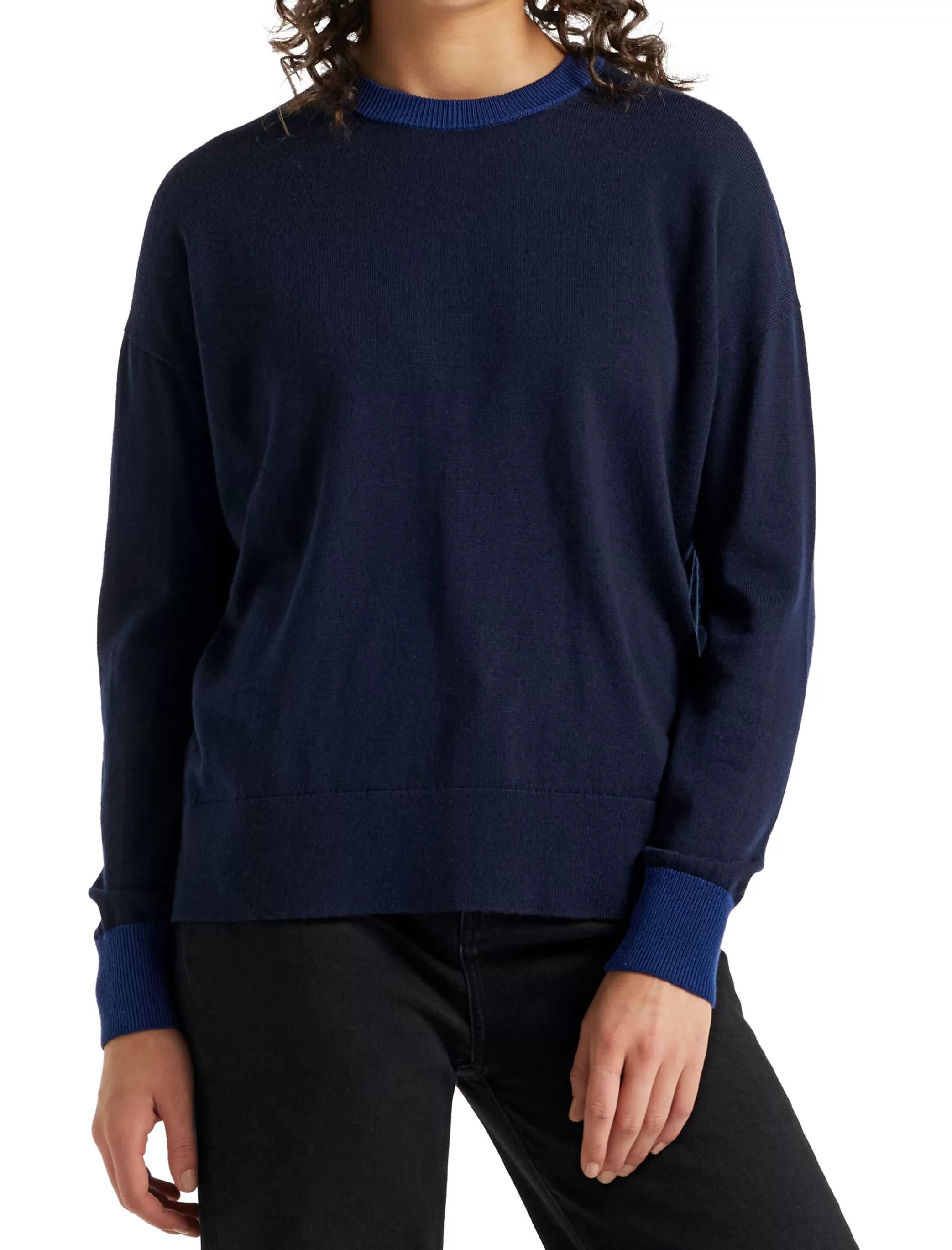 Outlet icebreaker Women'S Merino Shearer Crewe Sweater Midnight Navy/Royal Navy