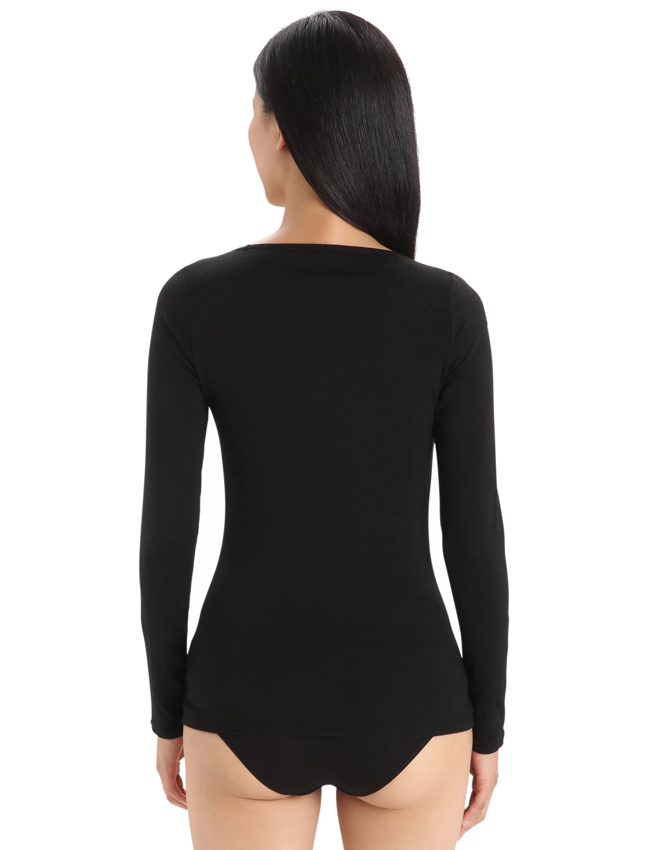 Cheap icebreaker Women'S Merino Siren Long Sleeve Sweetheart Top Black