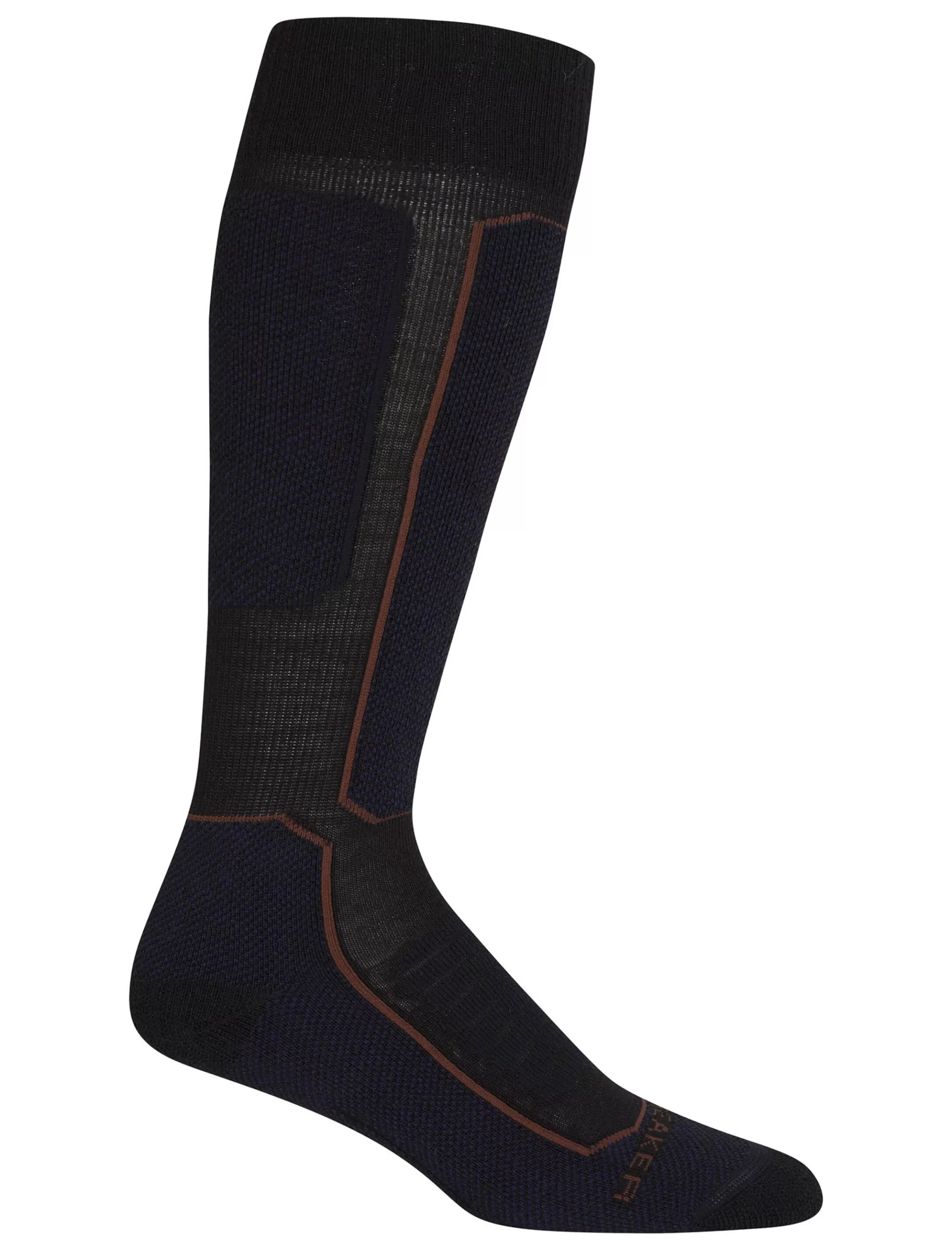 Best Sale icebreaker Women'S Merino Ski+ Medium Over The Calf Socks Black/Royal Navy