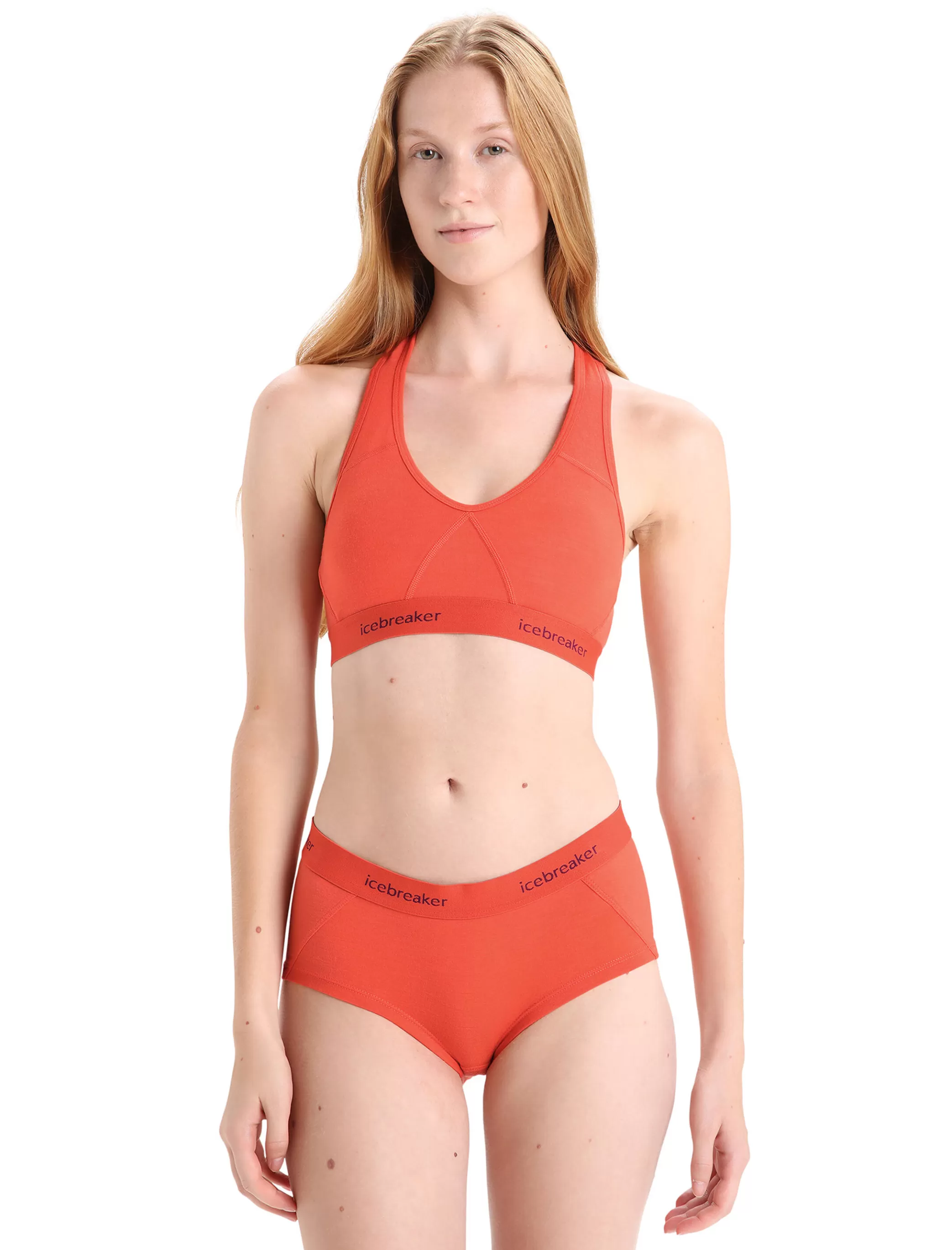 New icebreaker Women'S Merino Sprite Racerback Bra Vibrant Earth