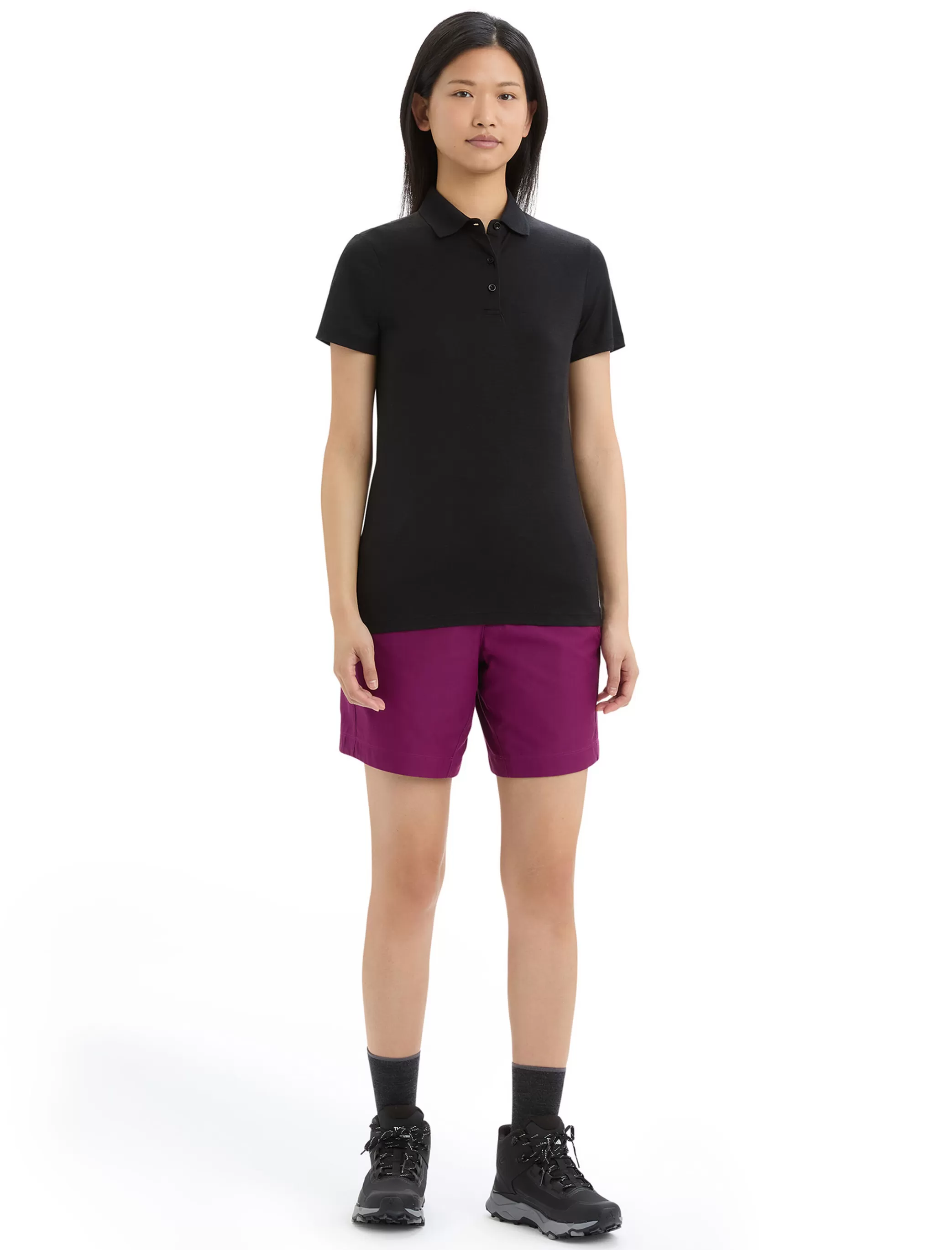 Online icebreaker Women'S Merino Tech Lite Ii Short Sleeve Polo Black