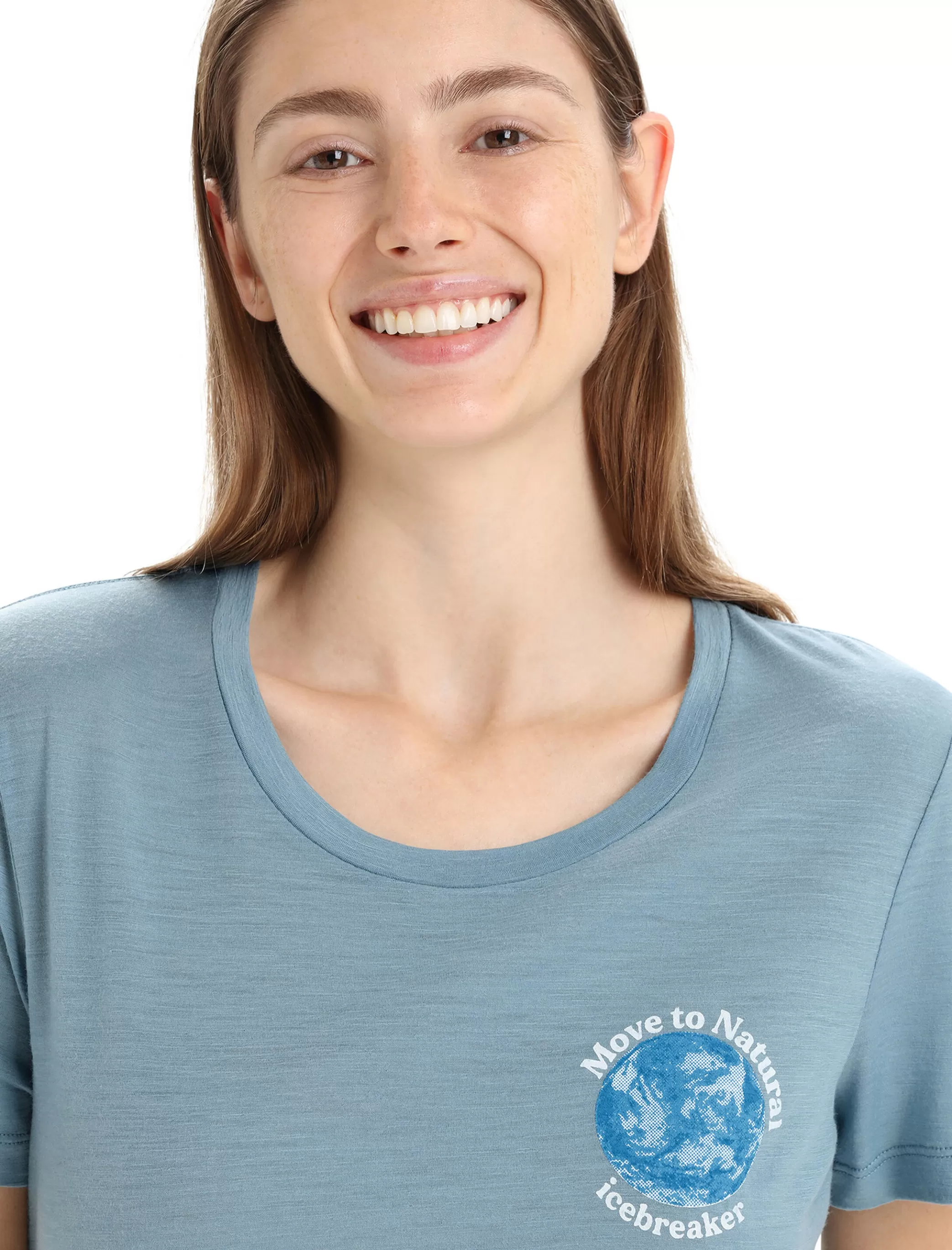 Shop icebreaker Women'S Merino Tech Lite Ii Short Sleeve T-Shirt Earth Astral Blue