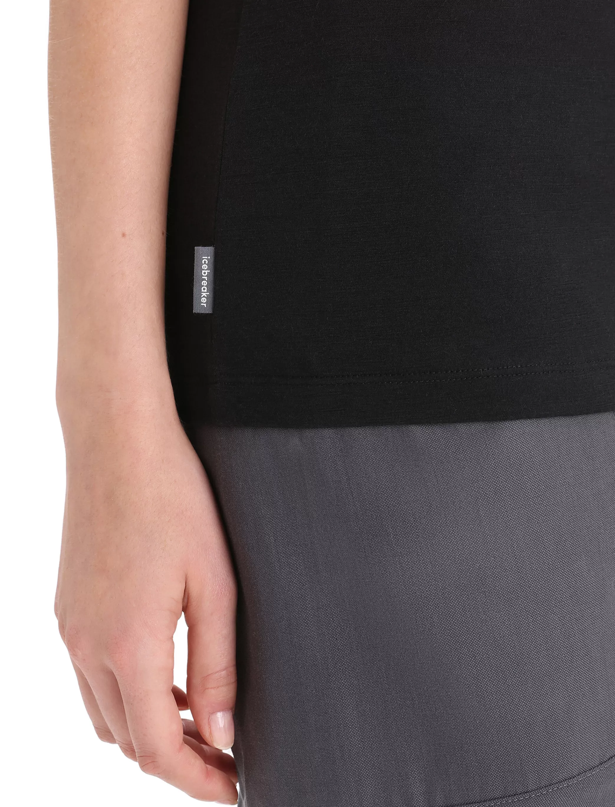 Cheap icebreaker Women'S Merino Tech Lite Ii Short Sleeve T-Shirt Natural Black