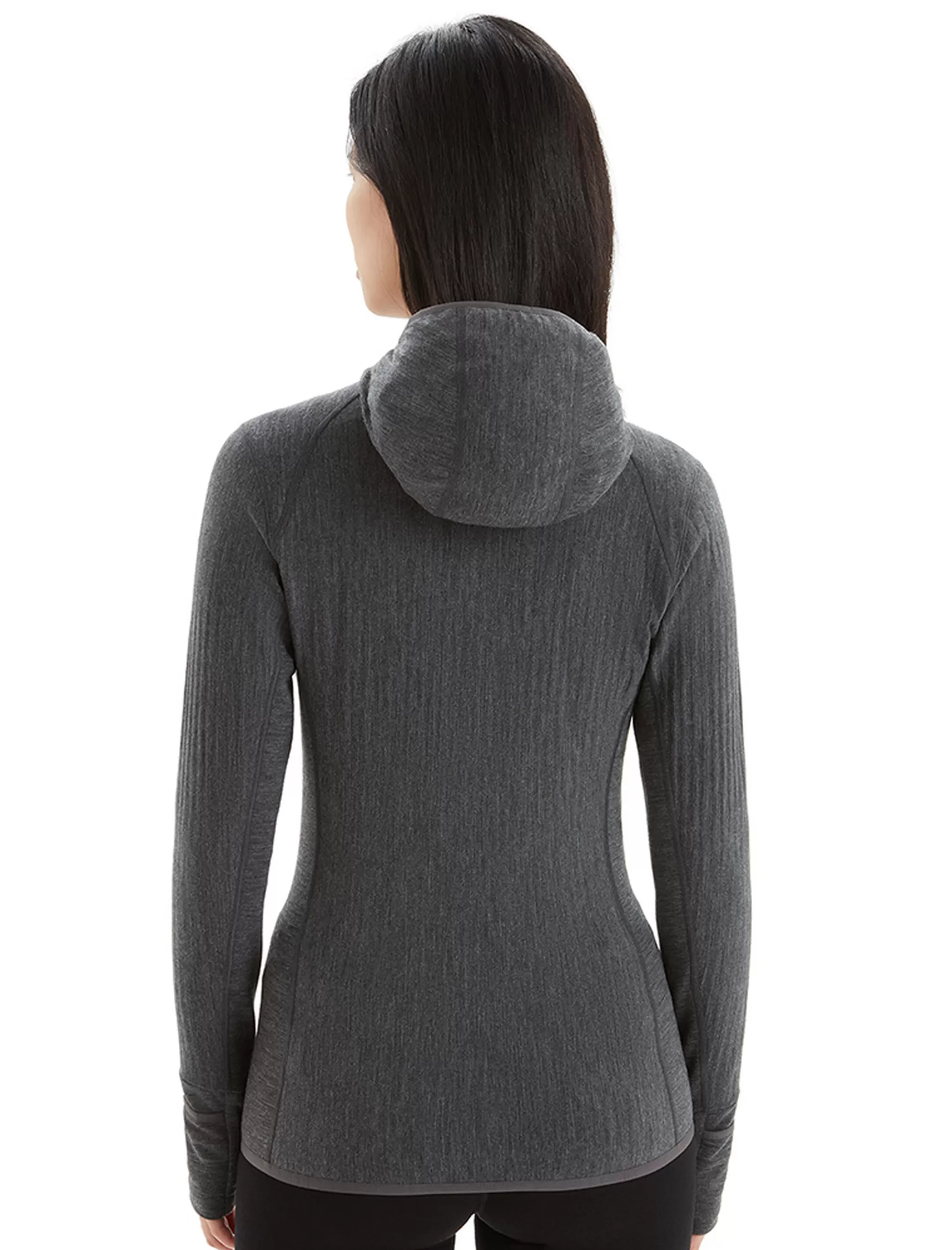 Online icebreaker Women'S Realfleece™ Merino Descender Long Sleeve Zip Hood Jacket Jet Heather