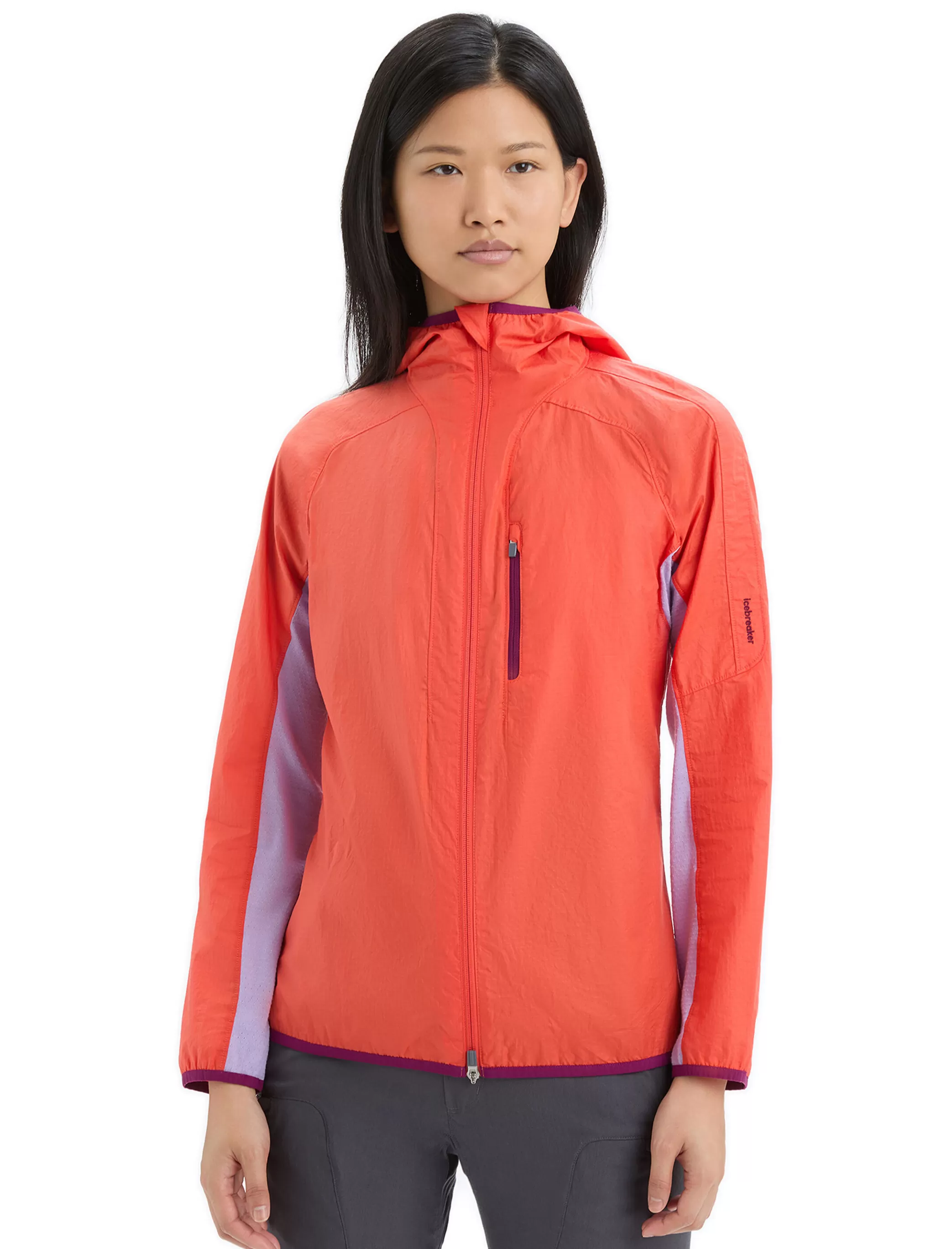 Store icebreaker Women'S Shell+™ Merino Cotton Windbreaker Vibrant Earth/Purple Gaze