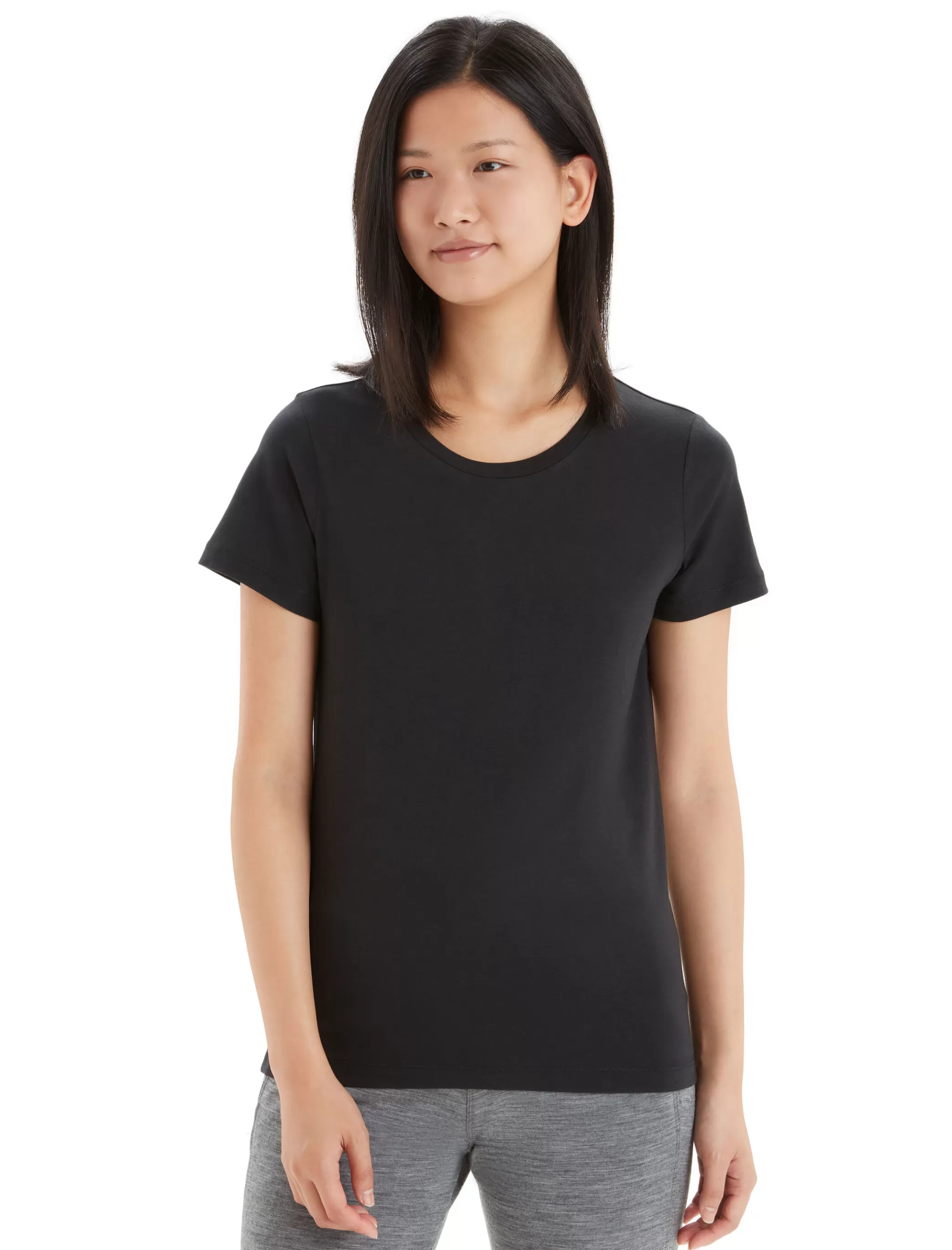 Flash Sale icebreaker Women'S Tencel Cotton Short Sleeve Tee Black