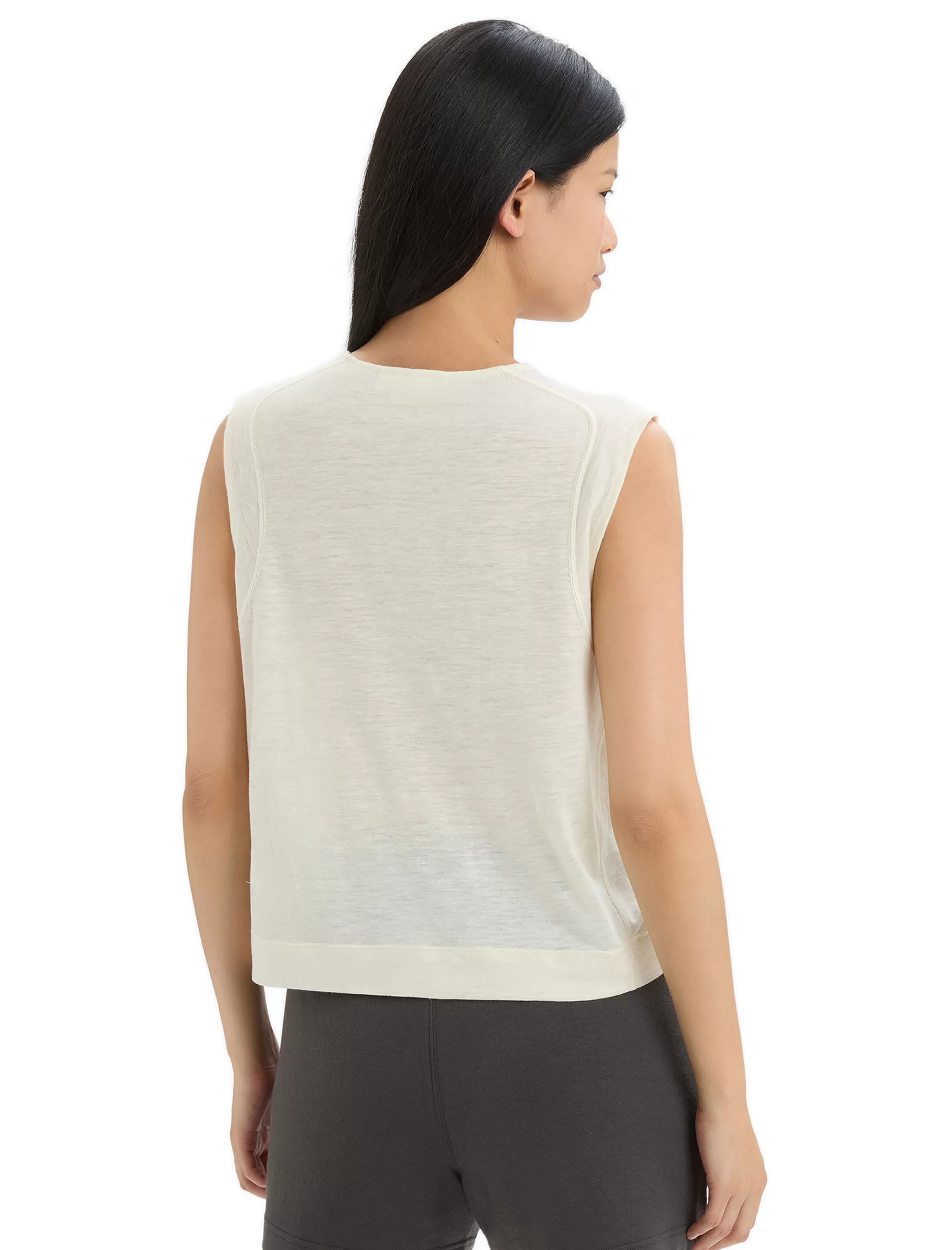 Shop icebreaker Women'S Timberland X Merino Linen Sleeveless Top Chalk