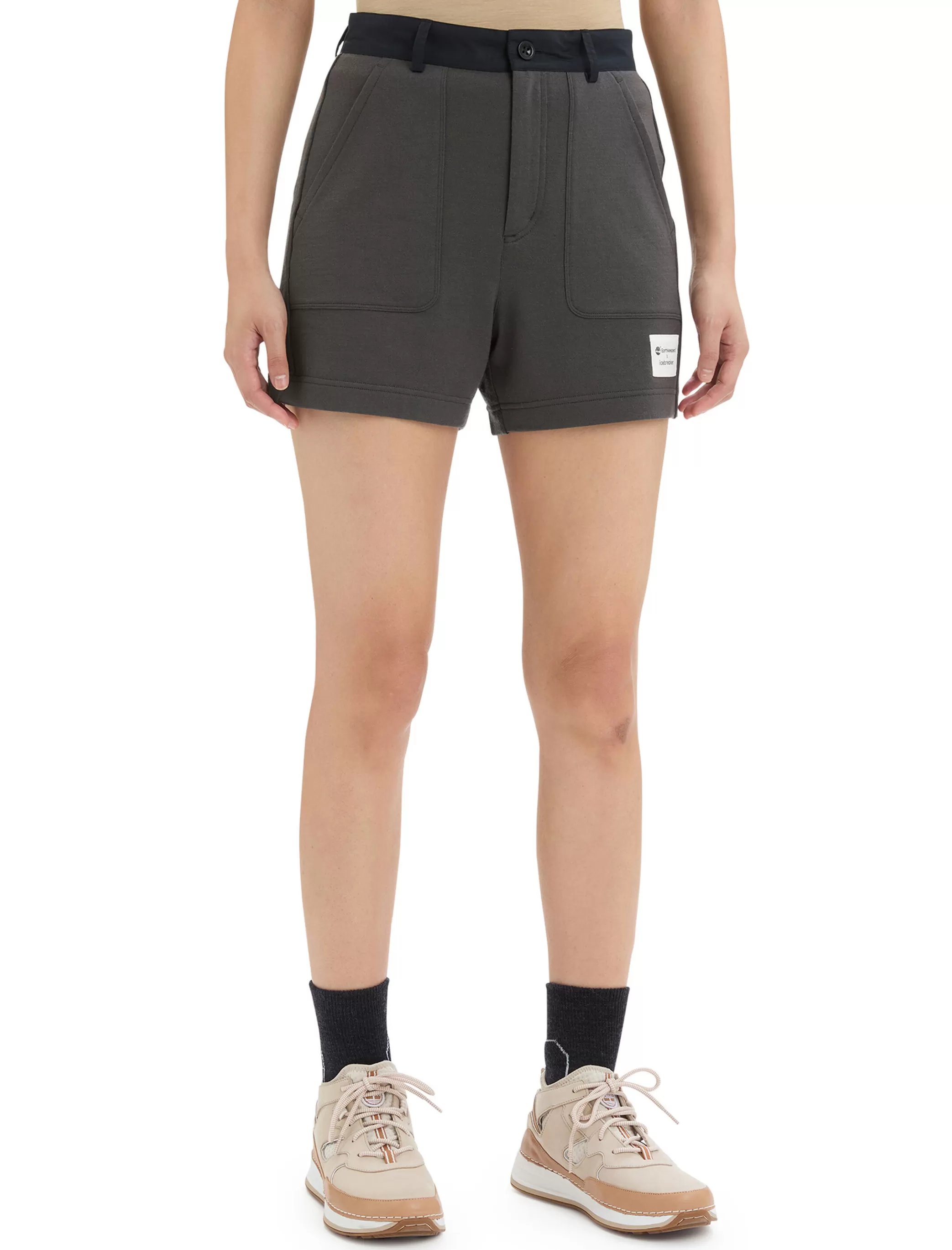 Fashion icebreaker Women'S Timberland X Merino Terry Chino Shorts Onyx/Black