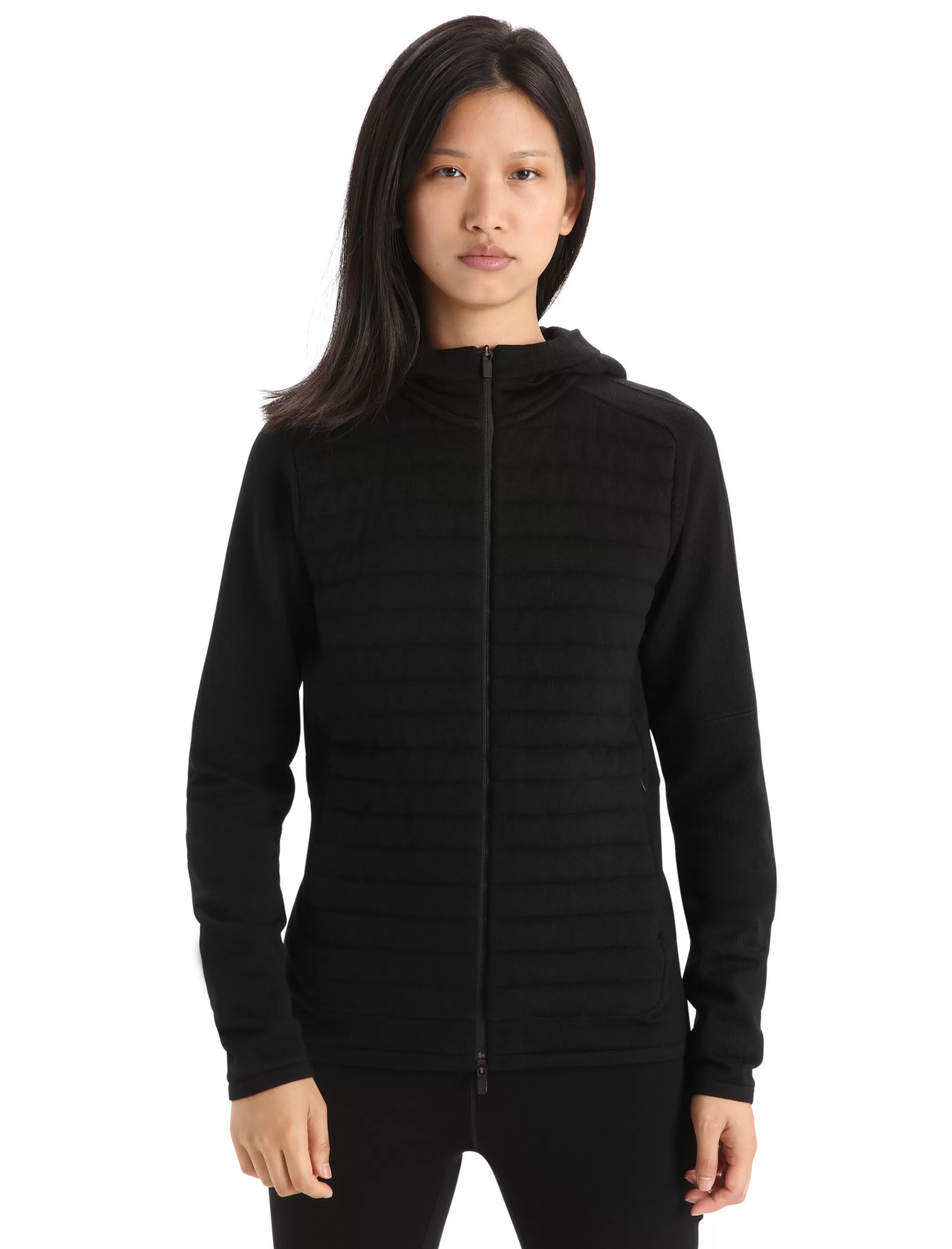 Online icebreaker Women'S Zoneknit™ Merino Insulated Long Sleeve Zip Hoodie Black