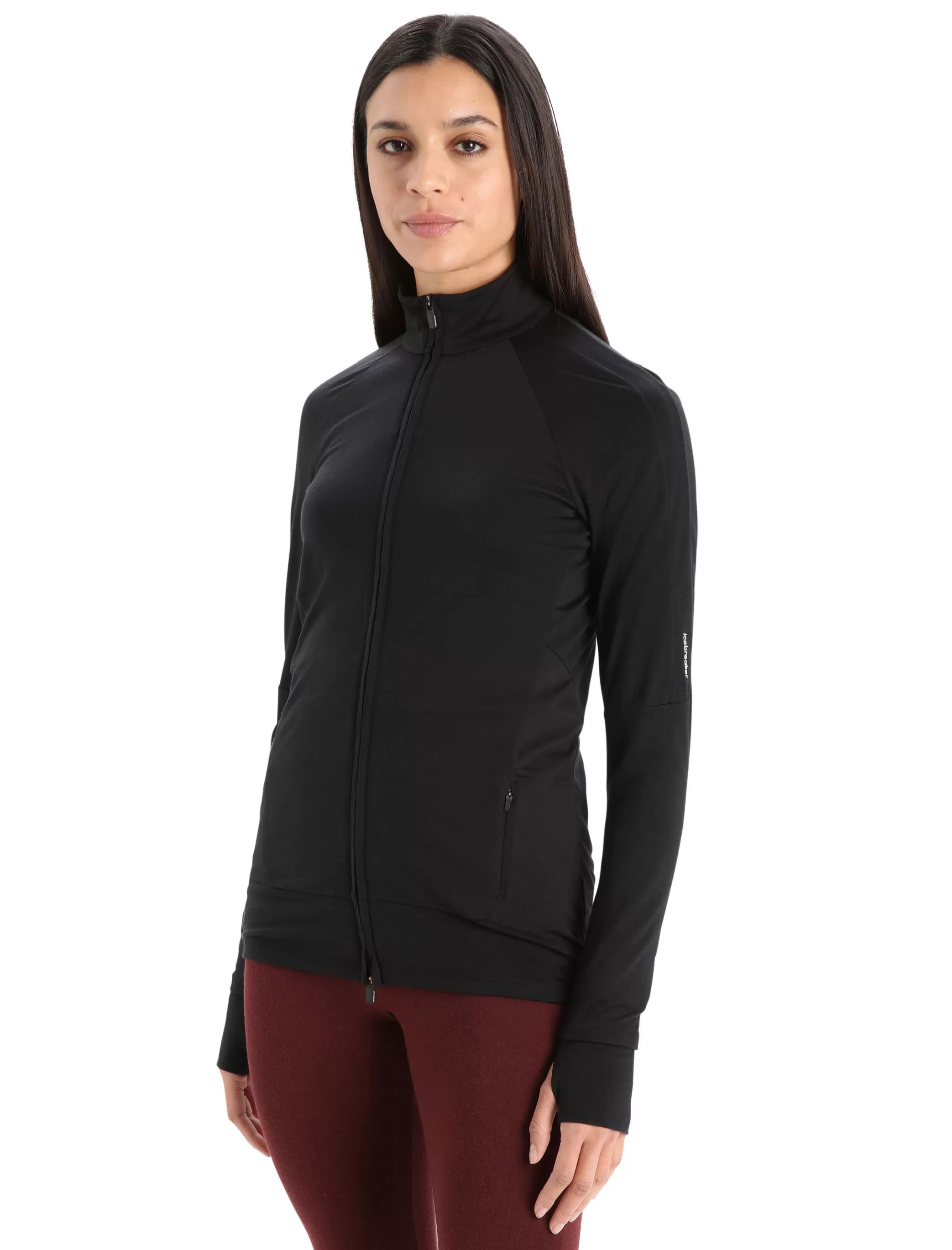 Discount icebreaker Women'S Zoneknit™ Merino Long Sleeve Zip Jacket Black