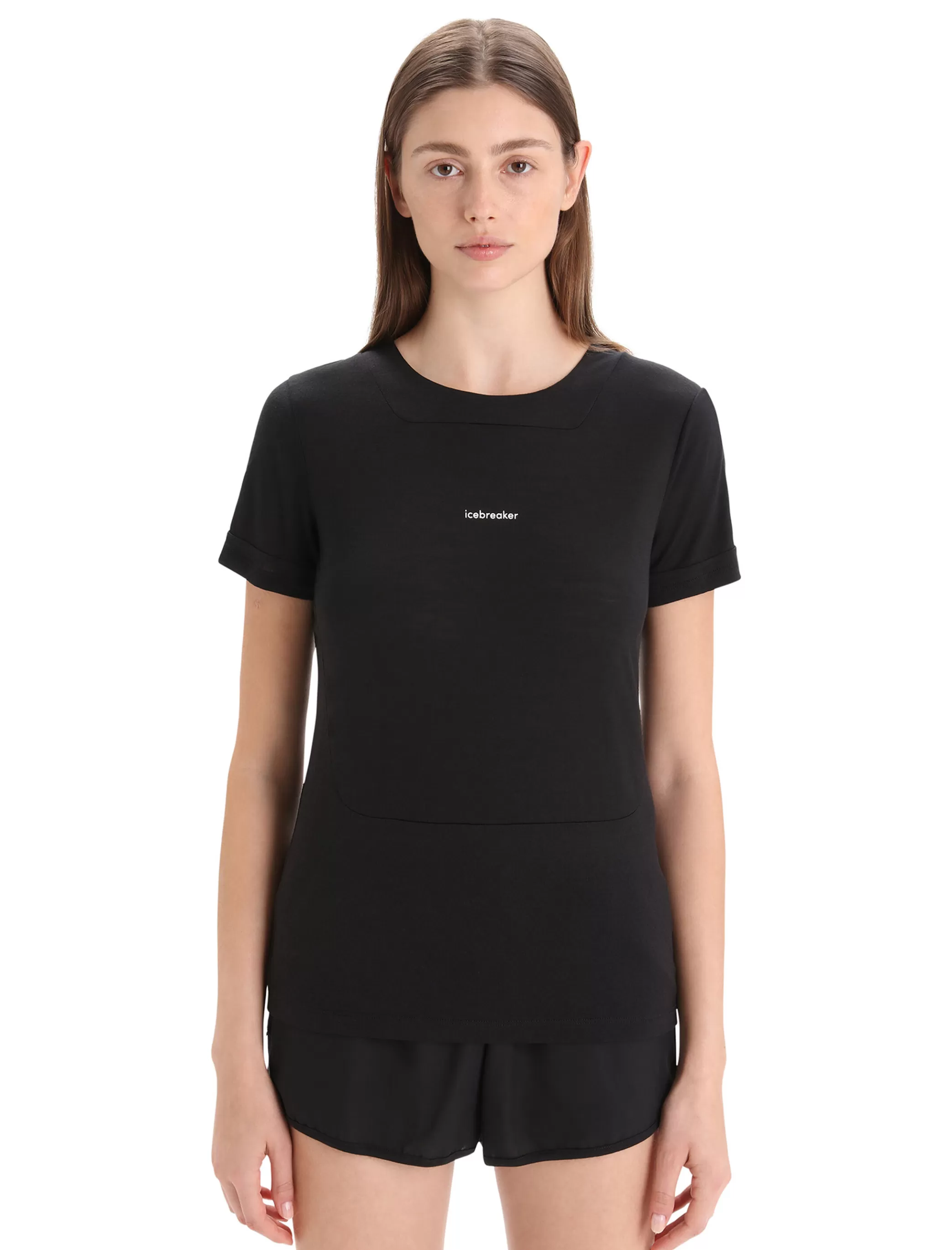 New icebreaker Women'S Zoneknit™ Merino Short Sleeve T-Shirt Black